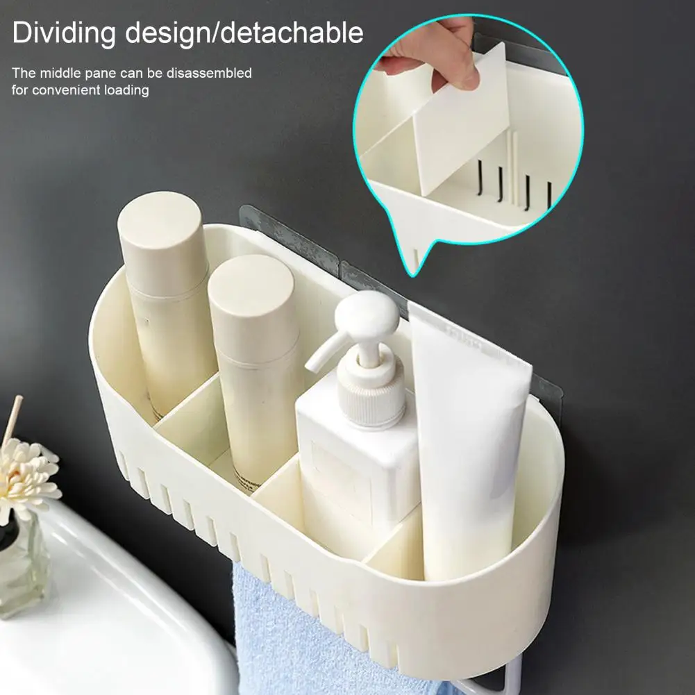 

Модная полка для хранения шампуня и душа с крючками, Пластиковая Полка для ванной комнаты, быстросъемный дизайн для отеля