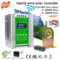 4000W Wind Solar Hybrid Charge Controller with Equalizer, 12V 24V 48V  AUTO, MPPT for Solar and Wind, for Lithium Lead Battery