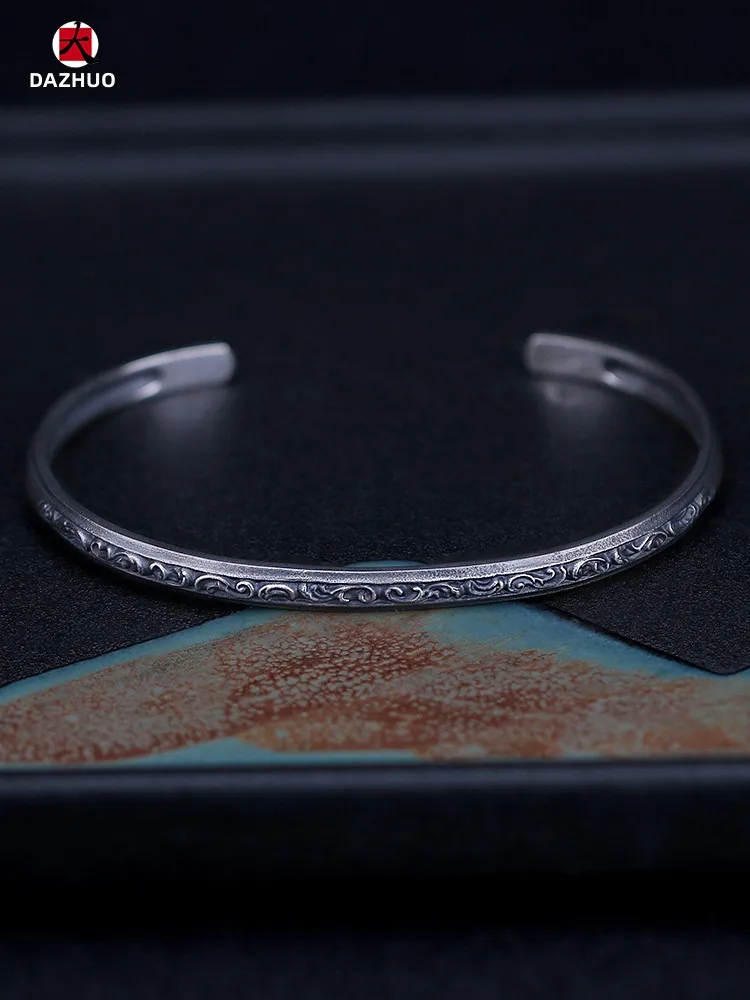 Большой плохой супербедь матовый старый темный браслет классический с травой