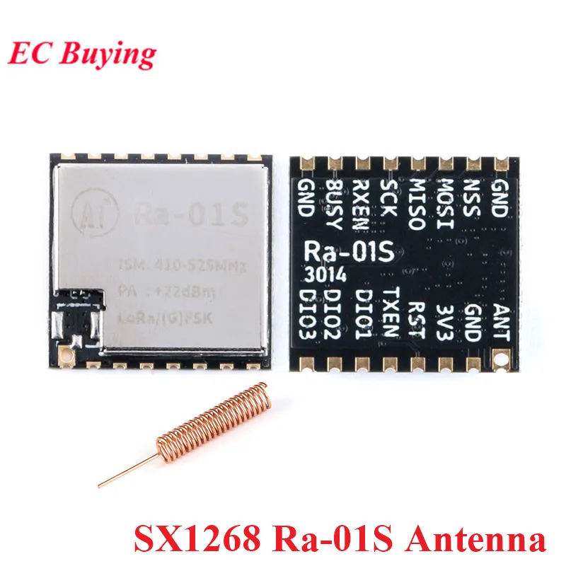 Модуль SX1268 LoRa Ra-01 LoRa Spread Spectrum WIFI Модуль беспроводной передачи 433 МГц SPI Радиочастота Ra-01S IPEX Антенна