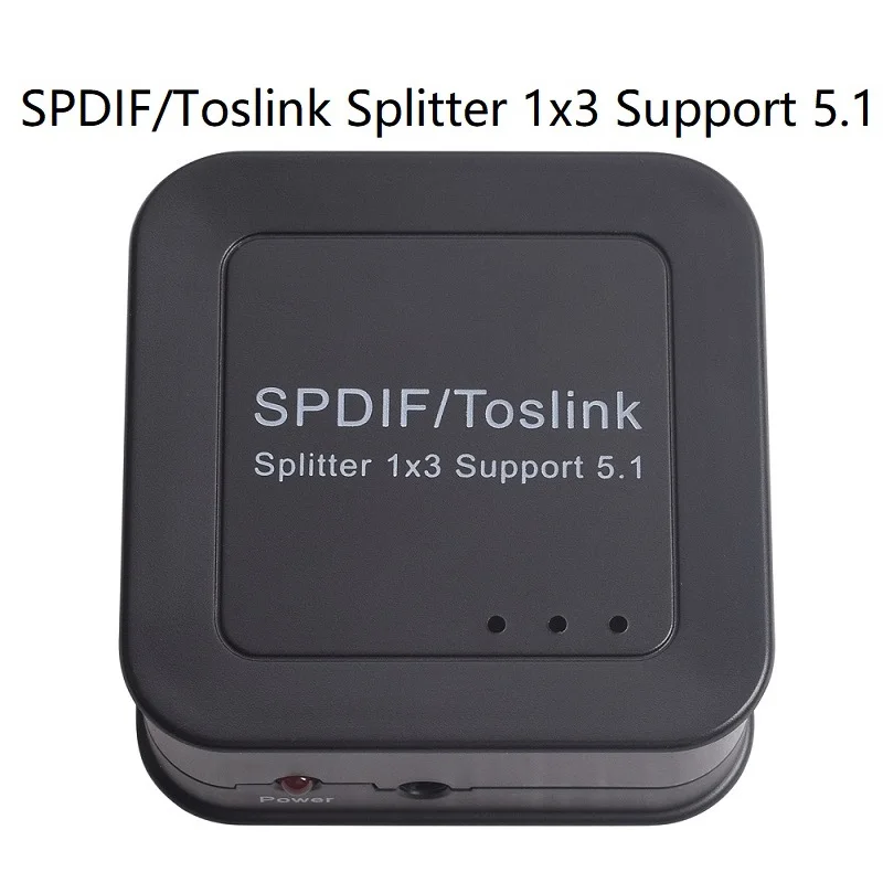 Optical Digital 5.1 Audio Splitter 1x3  Toslink Coaxial Splitter Converter 1 In 3 Support 5.1 DTS LPCM for Soundbar Amplifier
