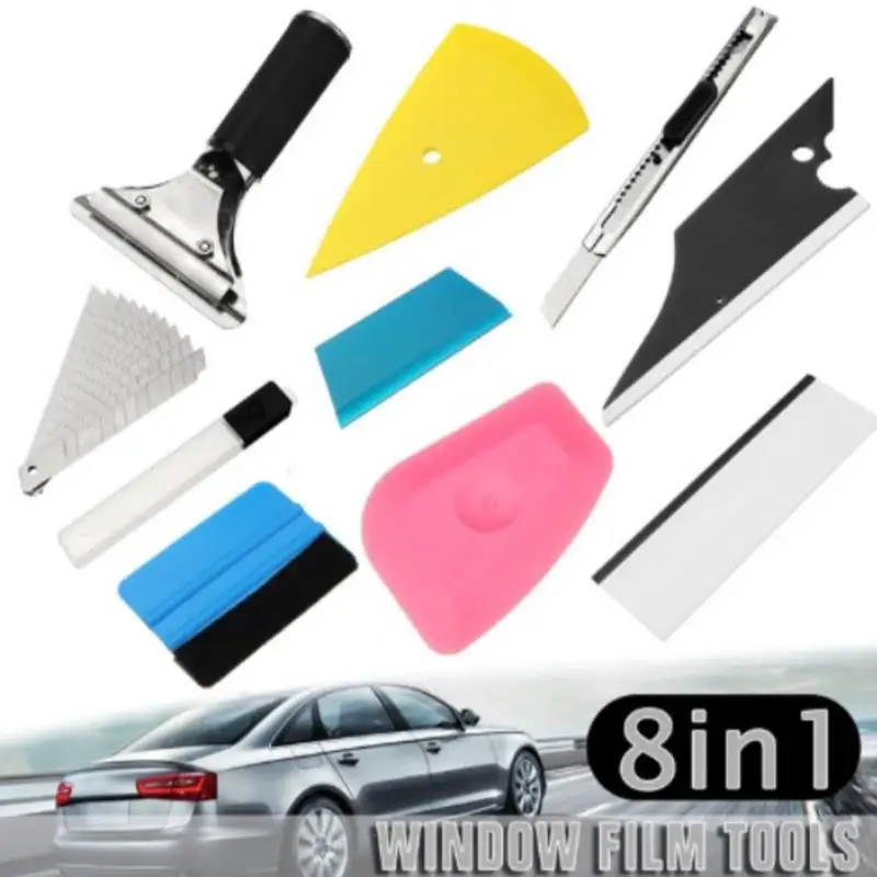 

8Pcs/Set Window Tint Tools Kit Car Auto Vinyl Film Wrapping Scraper Squeegee