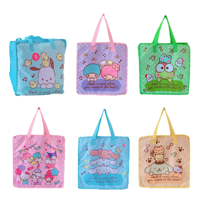 

Sanrios Kawaii Anime Kuromi My Melody Cinnamoroll Kitty Cartoon Large Capacity Household Quilt Storage Bag Luggage Packing Bag