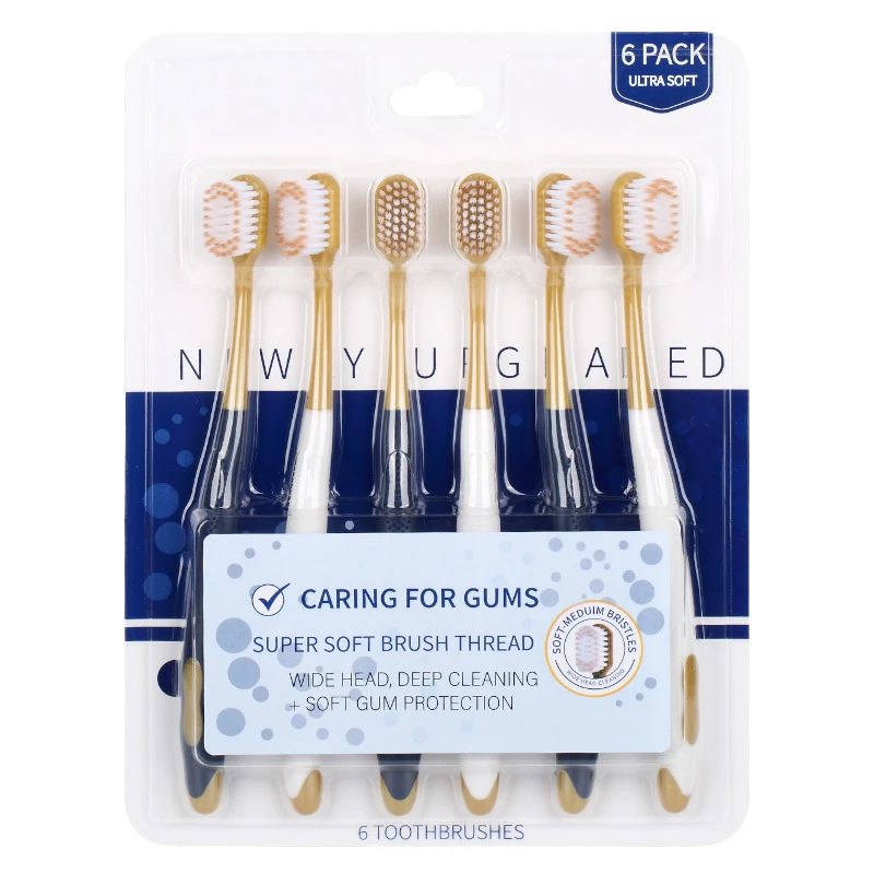6 шт. зубные щётки с мягкой щетиной