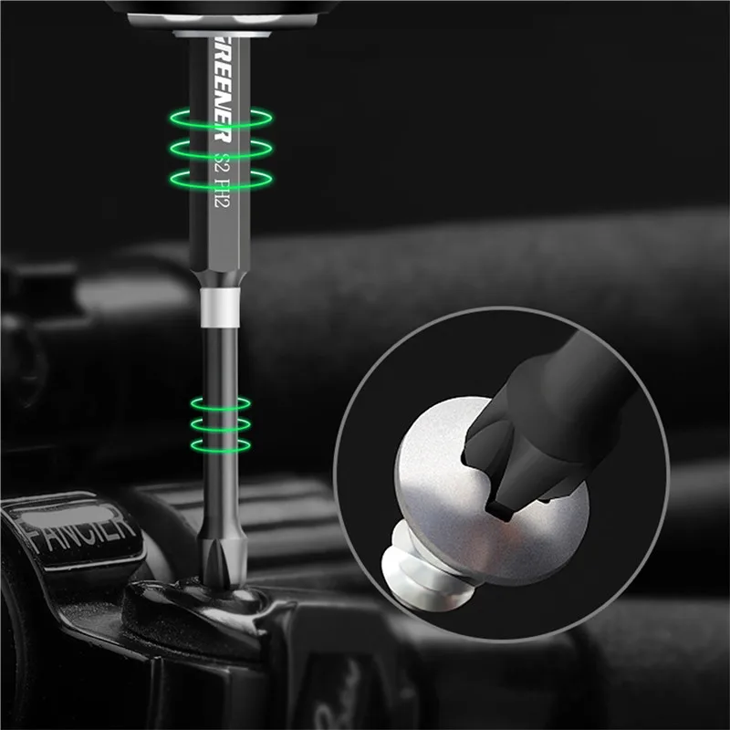 

Greener Strong Magnetic Batch Head Cross High Hardness Hand Drill Bit Screw Electric Screwdriver Set 50 65 70 90 150mm Impact
