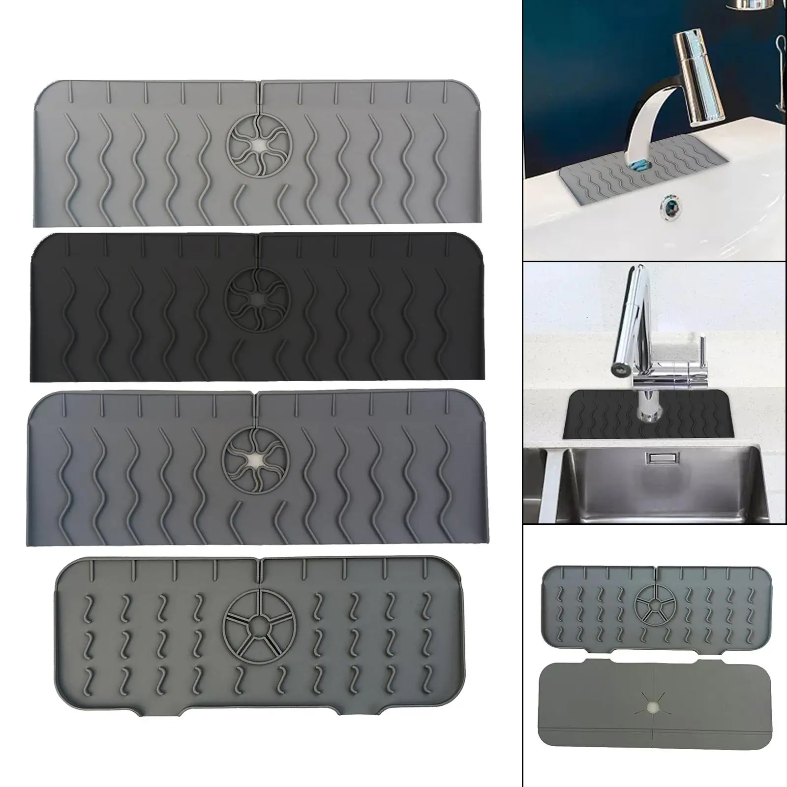 

Faucet Absorbent Pad Faucet Splash Catcher Sink Splash Mat for Bathroom