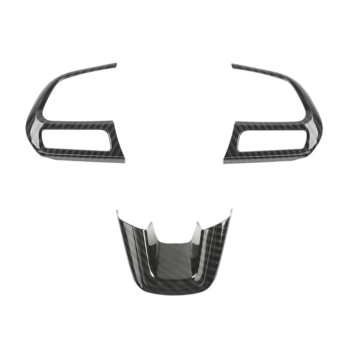 

Car Steering Wheel Decoration Cover Trim Sticker for Jeep Renegade 2015+/Compass 2017+ Accessories, ABS Carbon Fiber