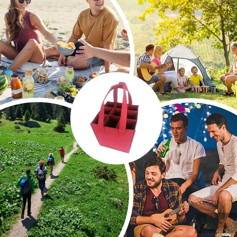 Сумка-переноска для вина сумка-тоут из войлока с изоляцией 9 бутылок Герметичная