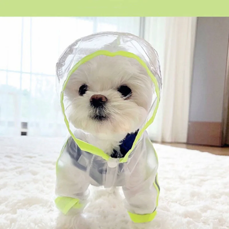 

Puppy Four-Legged Waterproof All-Inclusive Dog Raincoat Chihuahua Yorkshire Puppy Pet Rainy Day Artifact Poncho Clothes