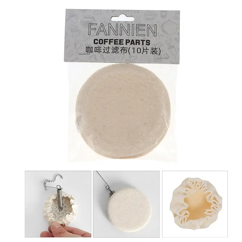

10Pcs/Set Siphon Cloth Coffee Filters Cloth Suitable For Installing Siphon Coffee Pot Reusable Syphon Pots
