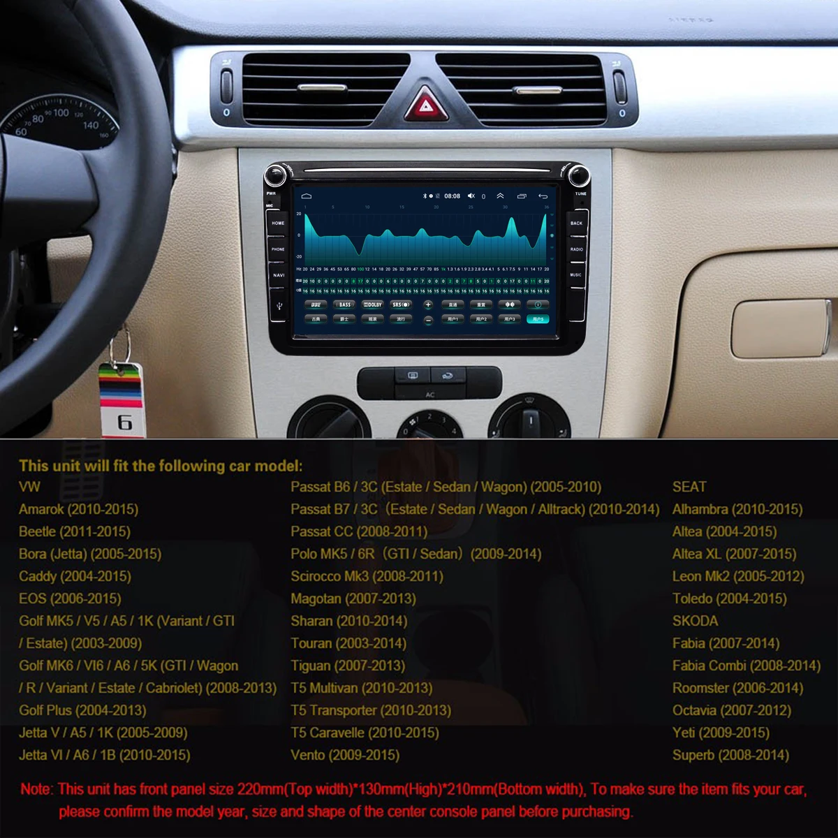 Автомобильный мультимедийный плеер автомагнитола на Android с GPS для VW/Volkswagen Skoda Octavia