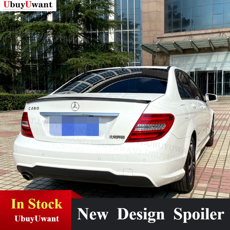 

Задний спойлер из углеродного волокна для багажника Mercedes Benz C Class W204 C180K C200 C260 C300 седан 2010-2014