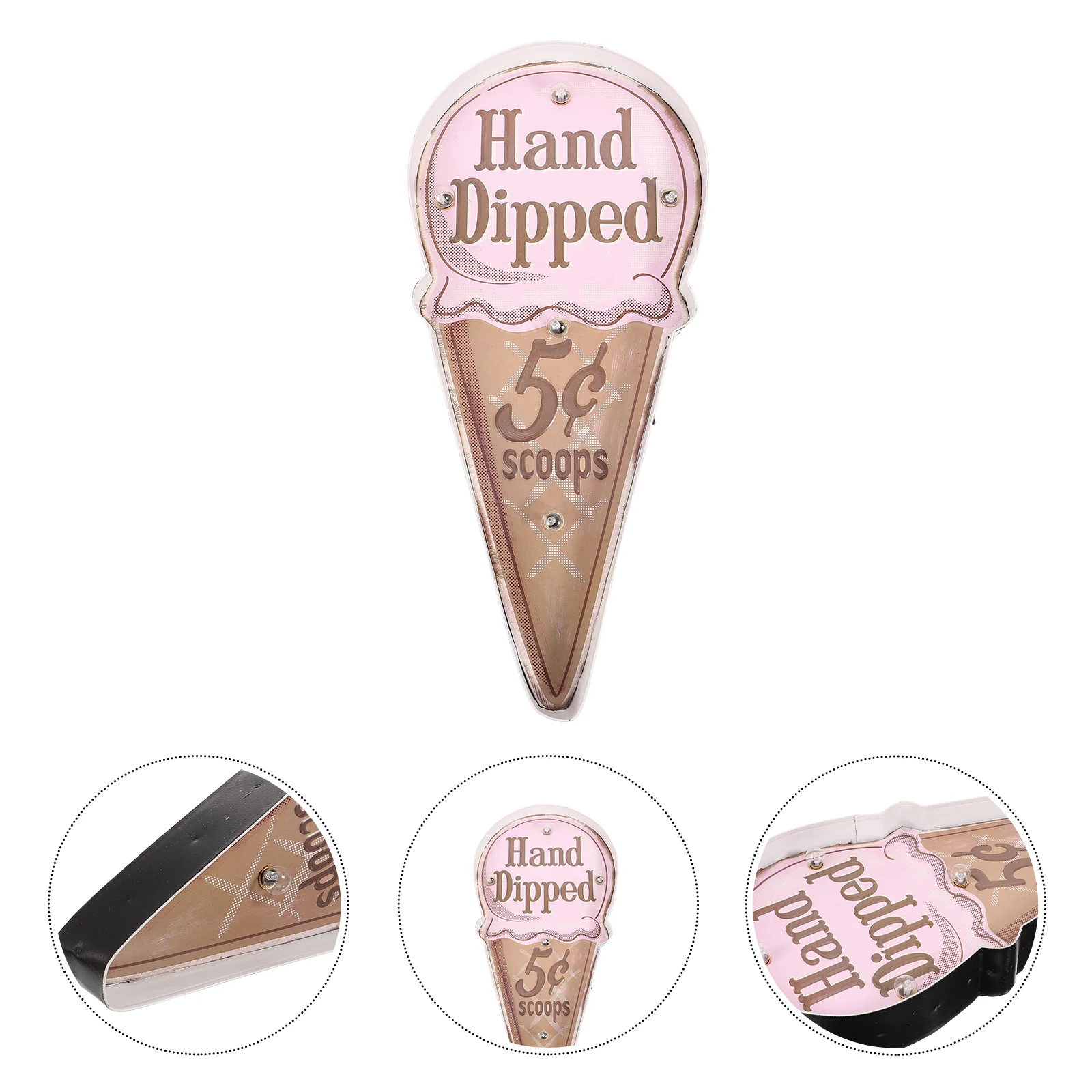 

Pendant Room Unique Lamp Atmosphere Bedside Night Light LED Wall Sign Kids Ice Cream Decorations Hooks Decorative
