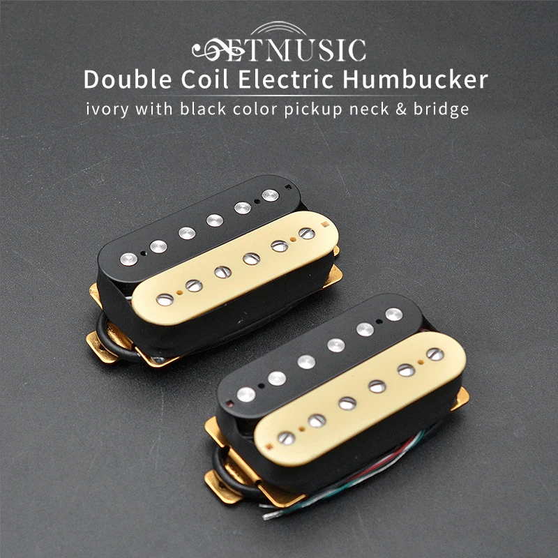 

Electric Guitar Double Coil Humbucker Electric Guitar Pickup Bridge or Neck Pickup for Choose Ivory with Black