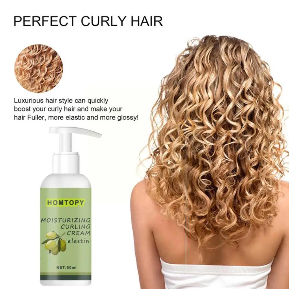 

Sdotter Hair Conditioner Volume Lift Styling Mousse 50ml Hair Volumizing Cream Curly Hair Elastin Curl Defining Cream for Wavy H