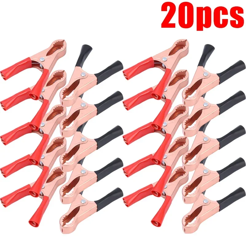 

Красные и черные изолированные крокодиловые зажимы 30А