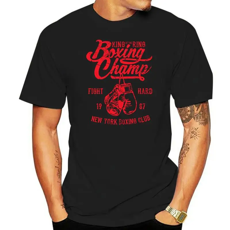 

Boxing Champ King Of The Ring Mens T Shirt Black Or White Tee Festive Tee Shirt