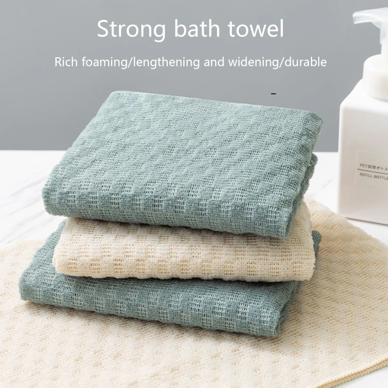 

Japanese Rubbing Washcloth Bath Back Scrubber Polyester Towel Brush for Back Towels Exfoliating Scrub Shower Body Bathroom