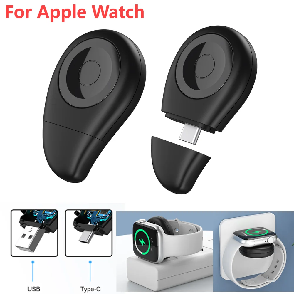 

Портативное зарядное устройство USB Type-C для iWatch 8 Ultra, беспроводная Магнитная мини зарядная док-станция для Apple iWatch 8 7 6 5 4 3 2 1 SE
