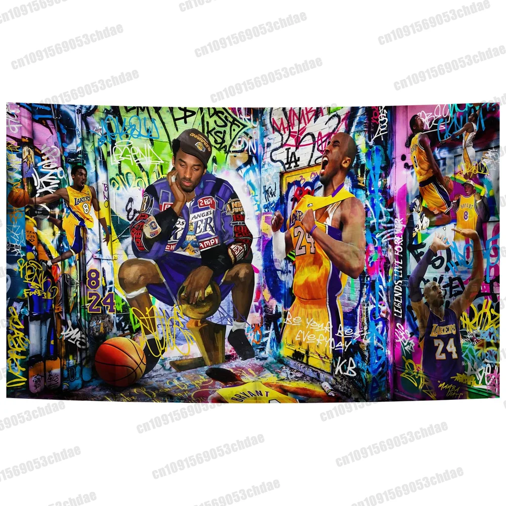 Коби Брайант Баскетбольная Легенда 3D Печатный Настенный Гобелен Современный