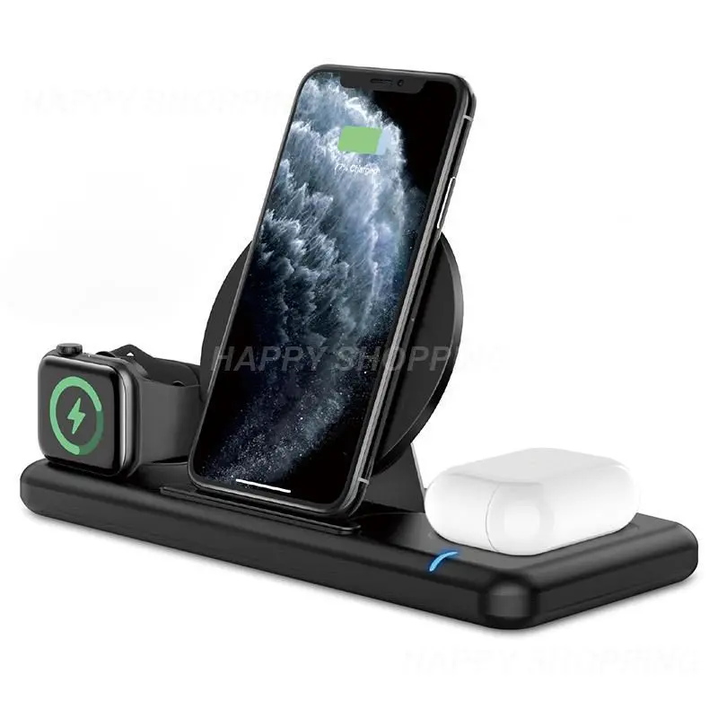 

Wireless Charging Station Fast 3 In 1 Supporting Mobile Phones