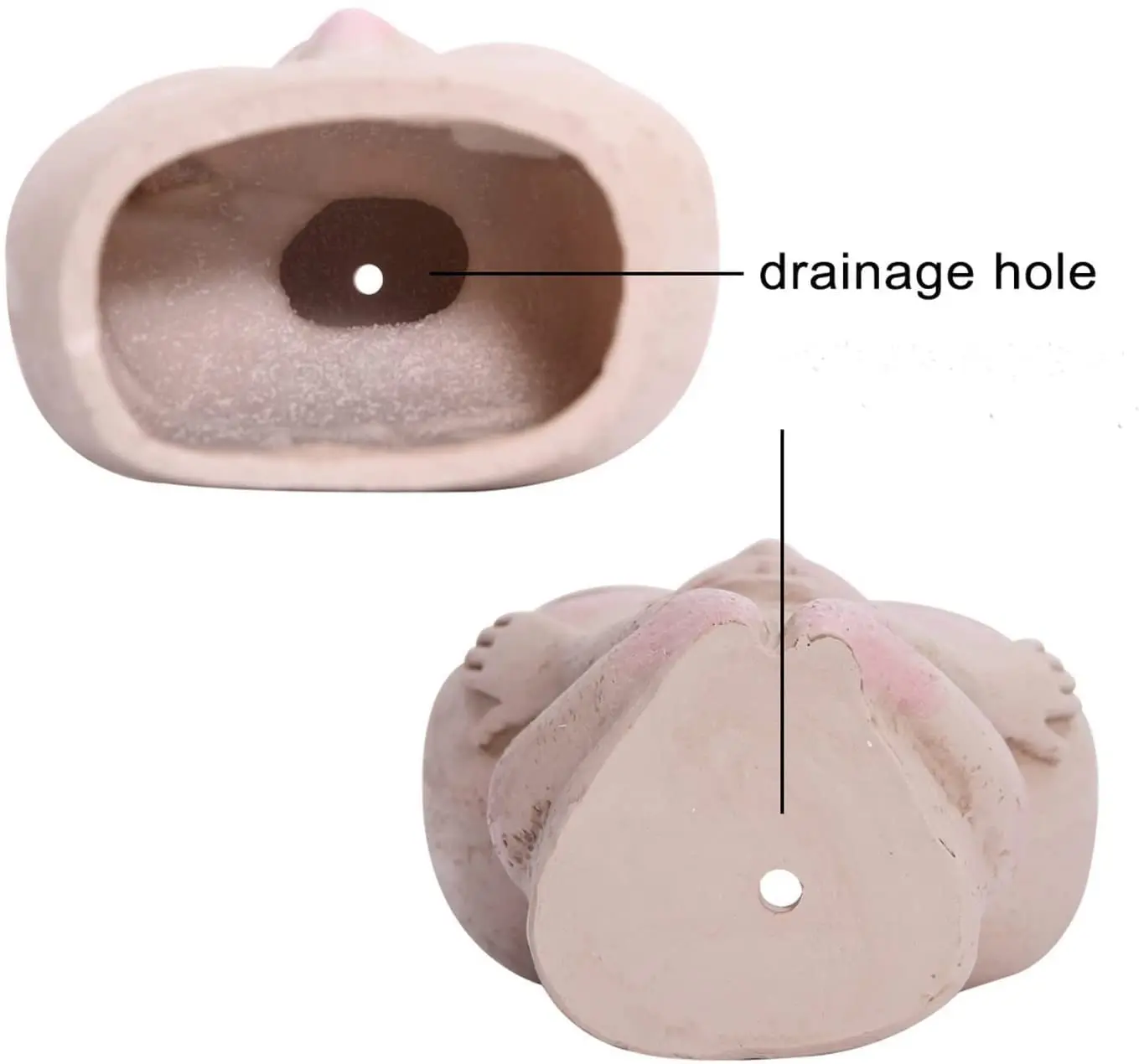 Цветочный горшок для лица цветочный головы фотографический с отверстием слива