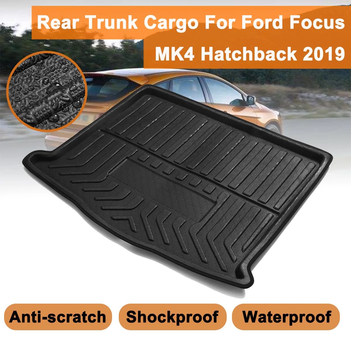 

Напольный коврик для хэтчбека Ford Focus MK4 2019 +, подкладка для багажника, авто аксессуары