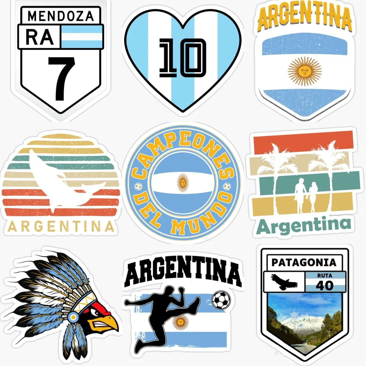 

Аргентинская креативная наклейка на велосипед, виниловое окно, ноутбук, автомобиль, стекло, грузовик, мотоцикл, стекло, шлем, гоночный фургон, наклейка на стену, дверь, аксессуары