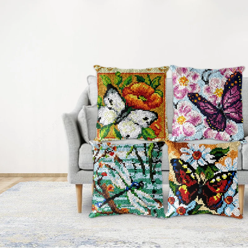 

Butterfly Series Segment Embroidery Materials Package Latch Hook Kits Handcraft DIY Cross Stitch coussin crochet a locquet kit