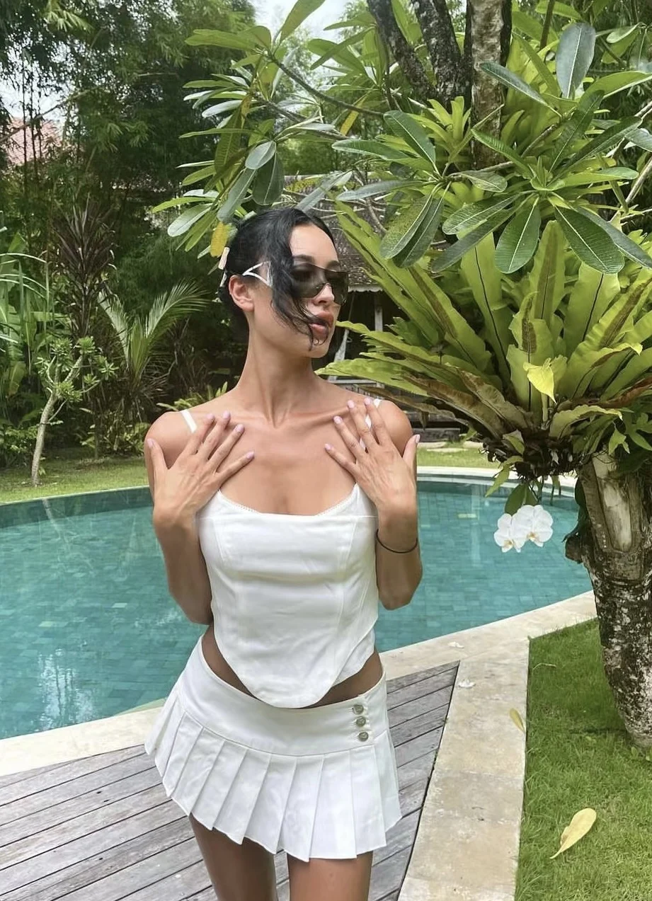 

Women Summer Havena Corset Dipped Hem Camisole Camis Cropped