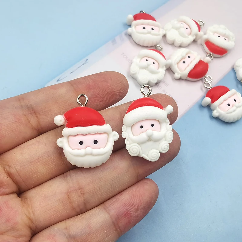 

10Pcs European Christmas Santa Claus Old Man Charms For Jewelry Making Findings DIY Pendants Earrings Handmade Craft