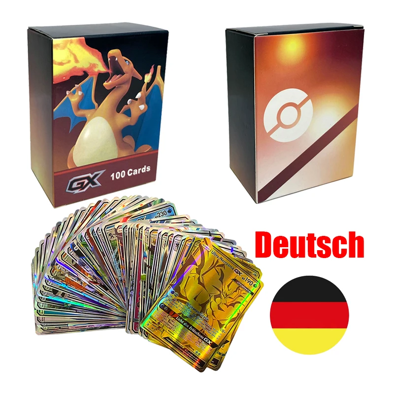 

German Version Pokemon Card Featuring V VMAX Gx Tag Team MEGA EX Tarak Card Game Evolutions Booster Collectible Kids Toys Gift