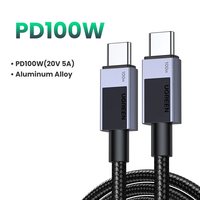 UGREEN USB-C кабель PD100W для быстрой зарядки iPhone, Samsung, Xiaomi, MacBook — фото товара