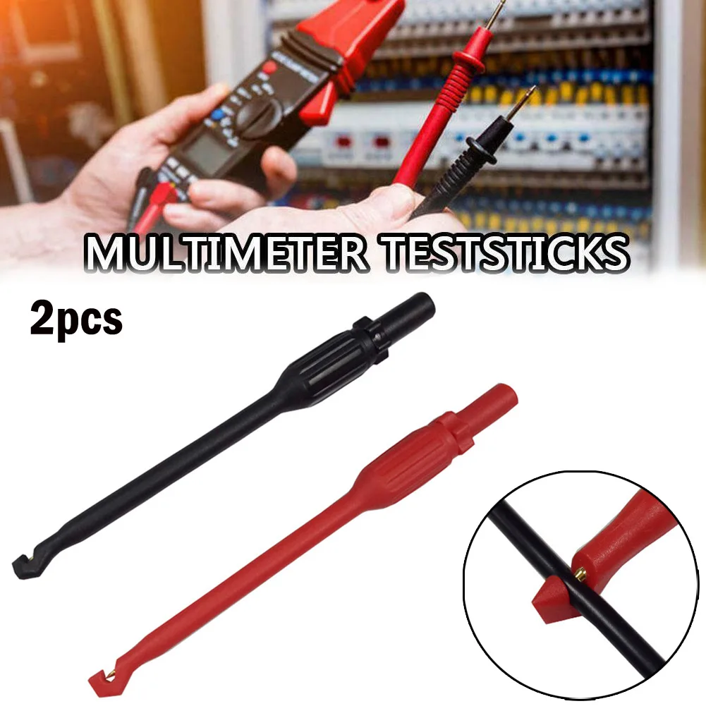 

2pcs 4mm Automotive Multimeter Test Lead Kit Power Probe Wire-Piercing Clip Insulation Piercing Clip Test Probe