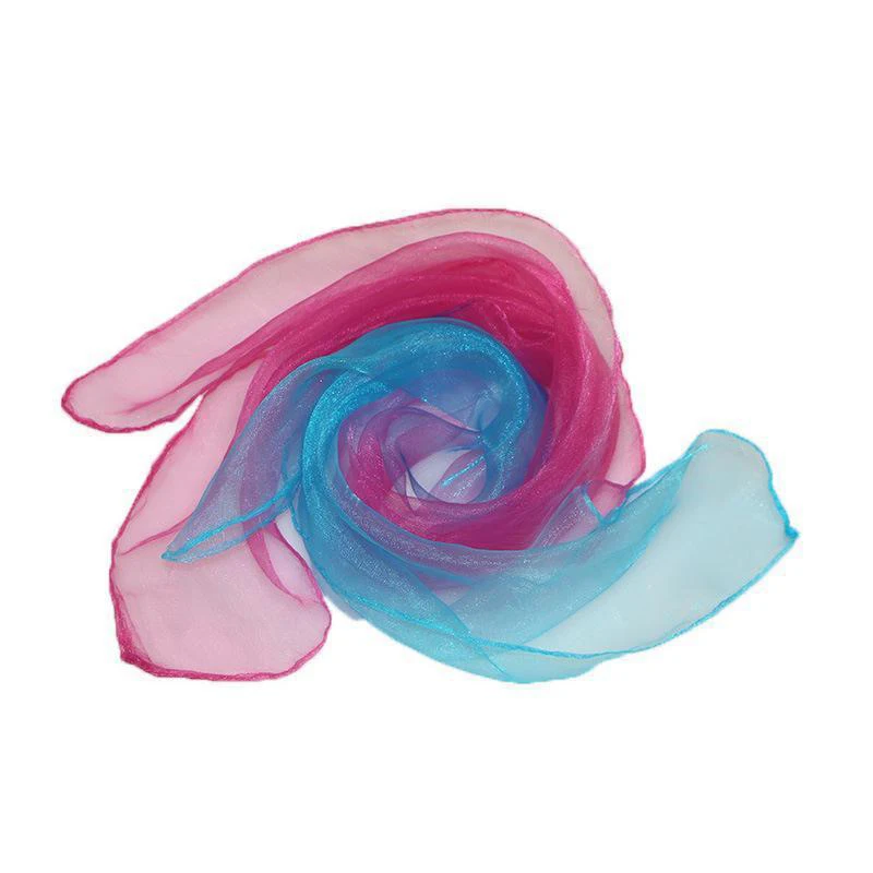 

Kindergarten Performance Dance Show Silk Scarf Candy-colored Solid Color Scarf Women Transparent Square Chiffon Scarves