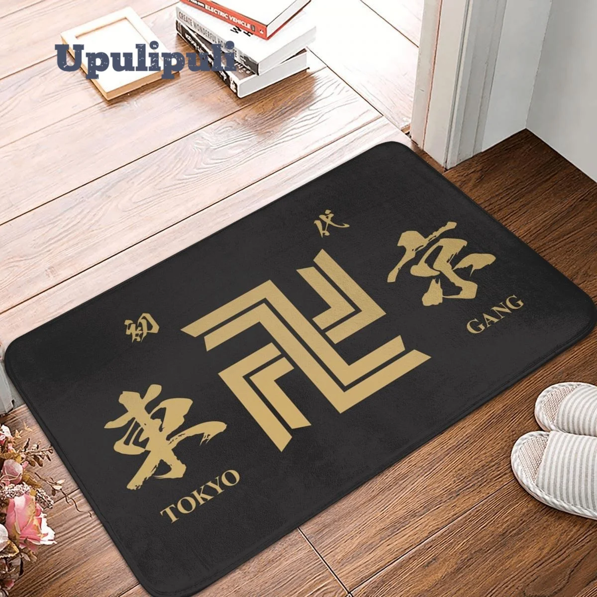 

Tokyo Revengers Flag Mat Flannel Bath Mat Anti-Slip Anime Absorbent Mat for Home Kitchen Washable Balcony Mats Decoration