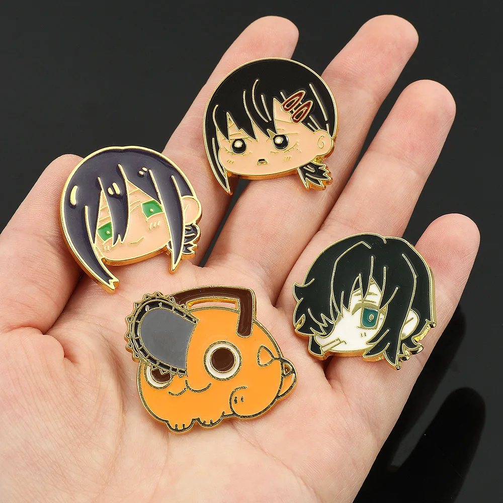 

Anime Chainsaw Man Enamel Pins Character Cartoon Brooches Cosplay Clothes Badge Jewelry Gift for Fans Friends
