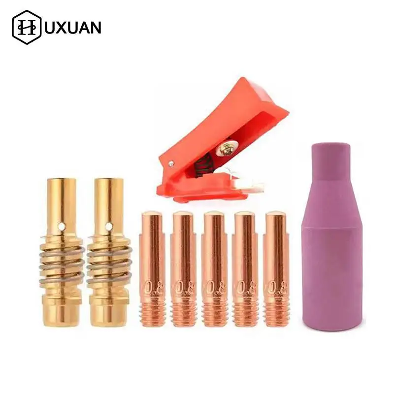 

9 шт. сварочная насадка 15AK аргоновая дуга 0,8/1,0/1,2 мм сопло для 15AK MIG фонарь