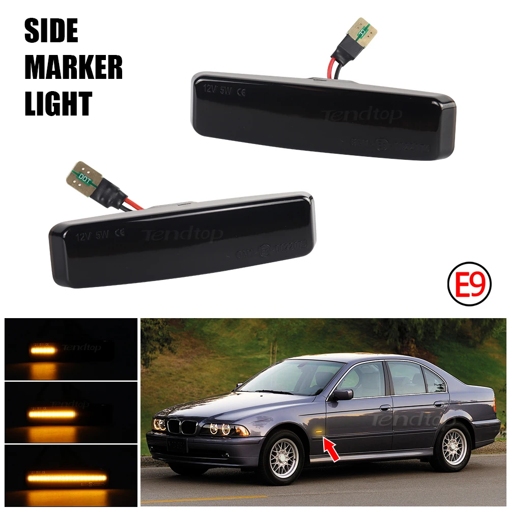 Для BMW 5 серии E39 (09 1995-06 2003) боковой маркер фонарь с динамическим поворотом фонарик