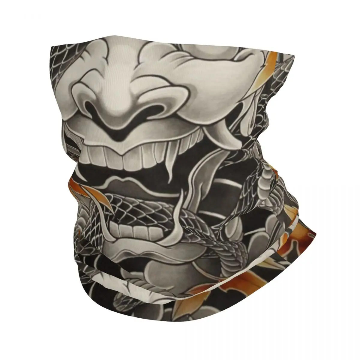 

Japan Tattoo Oni Bandana Neck Gaiter UV Protection Face Scarf Cover Men Women Yakuza Samurai Headband Tube Balaclava Scarf