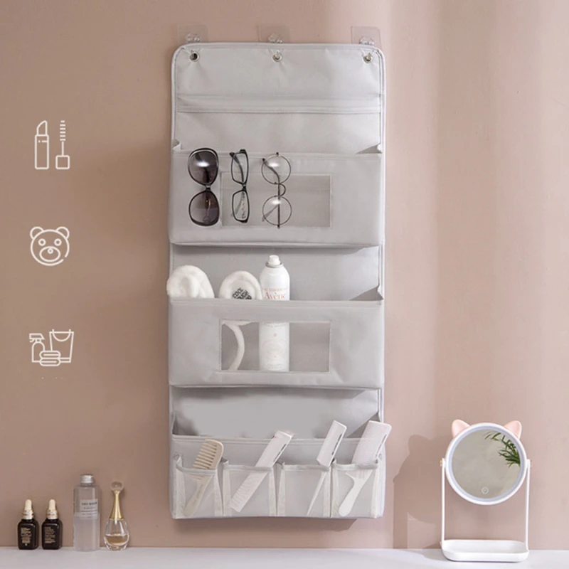 

Сумка для хранения кухонных аксессуаров, подвесная сумка, настенный дверной шкаф, органайзер для общежития, тканевая сумка для хранения акс...