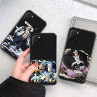 one piece anime phone case for funda iphone 13 11 pro max 12 mini x xr xs max se 2020 back liquid silicon etui celular black