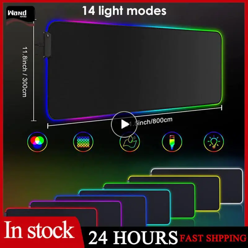 

Waterproof Keyboard Pad Led Luminous Gamer Desk Mat Deskpad Protector Rgb Mouse Pad For Accessories Computer Table Surface