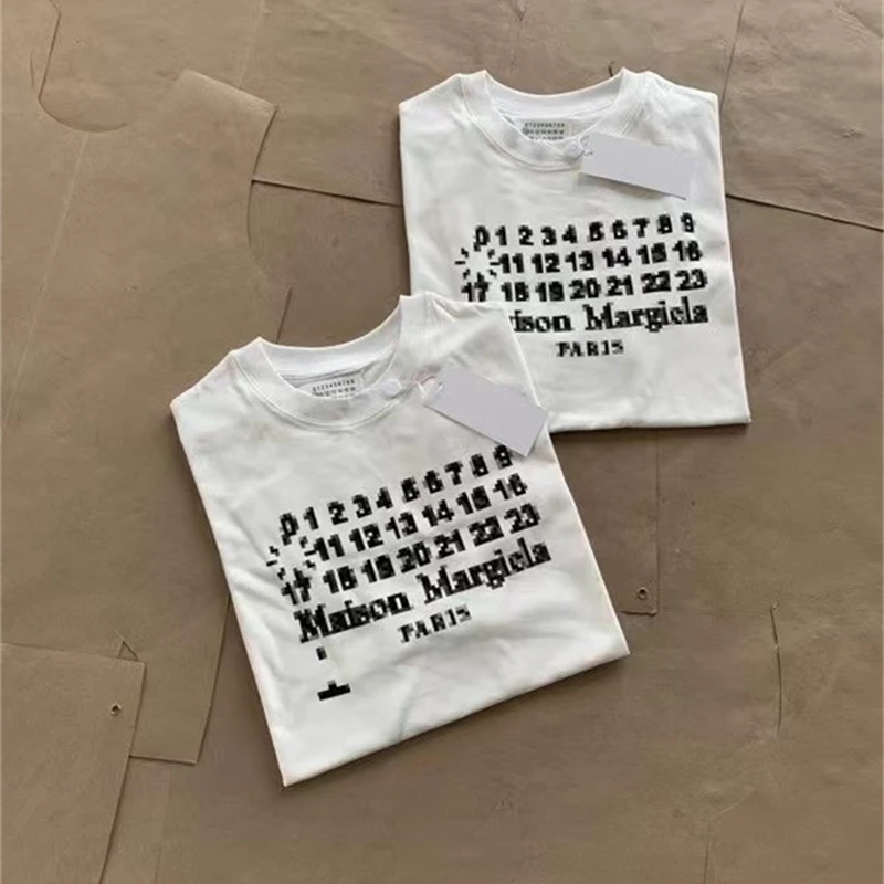 

Y2K Top Quality MM6 Margiela T-Shirt Men Women Blur Printed Logo Short Sleeves Tee With Tags GYM