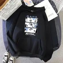 2022 Anime Avatar 마지막 Airbender 인쇄 Hoodies Guys 긴 소매 캐주얼 풀오버 남성 가을 주머니 Loose Streetwear