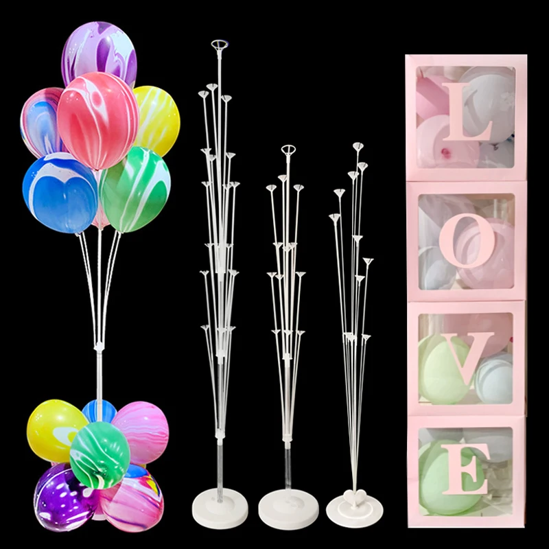 

1/2Set Balloon Stand Column Clip for Baby Shower Birthday Party Decorations Wedding Eid Baloon Arch Kit Pump Ballons Accessories