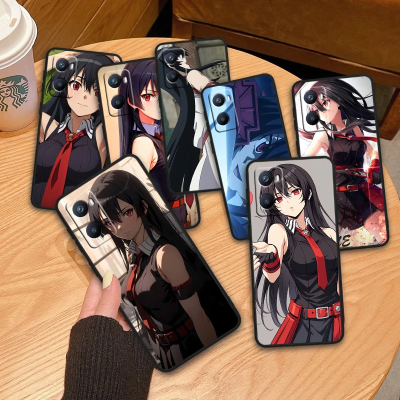 Аниме Akame Ga Kill ТПУ силикон для OPPO A98 A96 A94 A74 A72 A57S A55 A53S A15S A16K A5 черный чехол