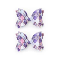a pair 3 or 2 blue retro scales elegant boutique cute hairpins kawaii accessories cute bows hair clips headwear hairclips