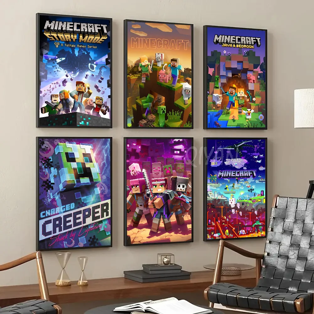 Игра Забавный художественный постер с принтом бумаги для дома гостиной спальни