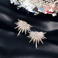 minar luxury sparkly cz cubic zircon earrings for women 2020 gold color alloy irregular geometric drop earrings party jewelry